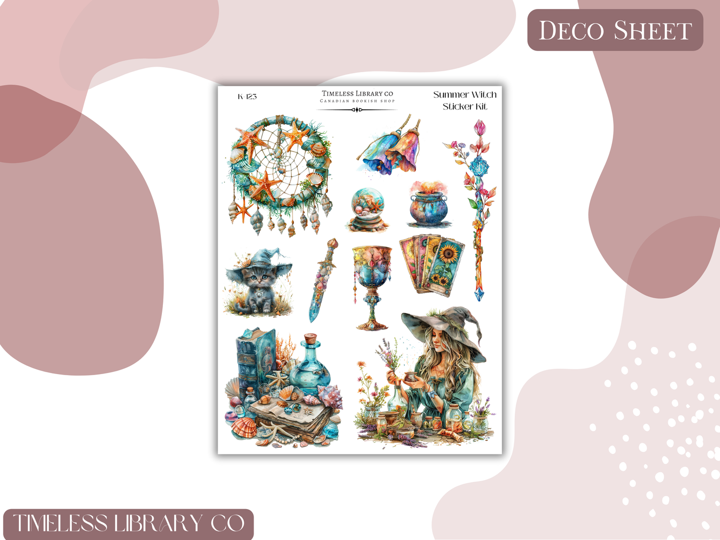 Summer Witch Vertical Sticker Kit
