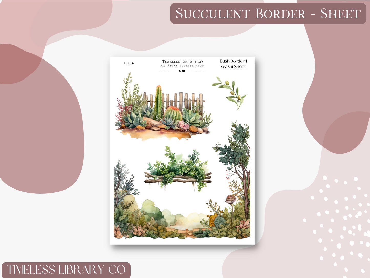 Succulent Borders Deco Set