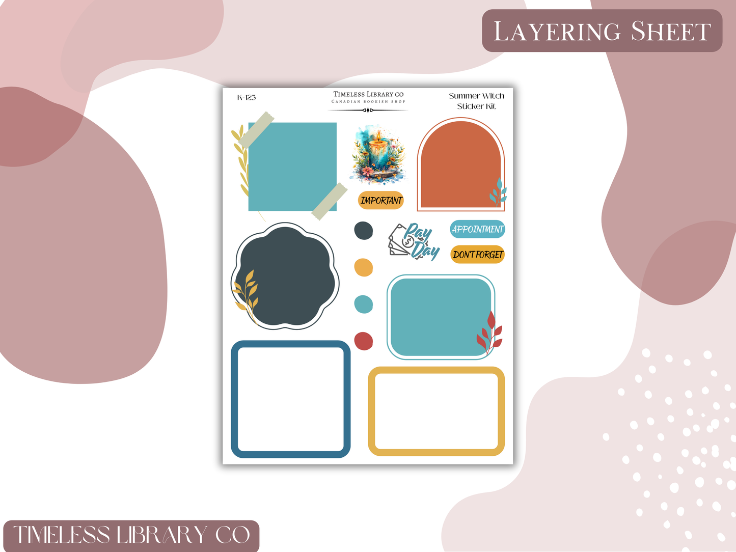 Summer Witch Vertical Sticker Kit