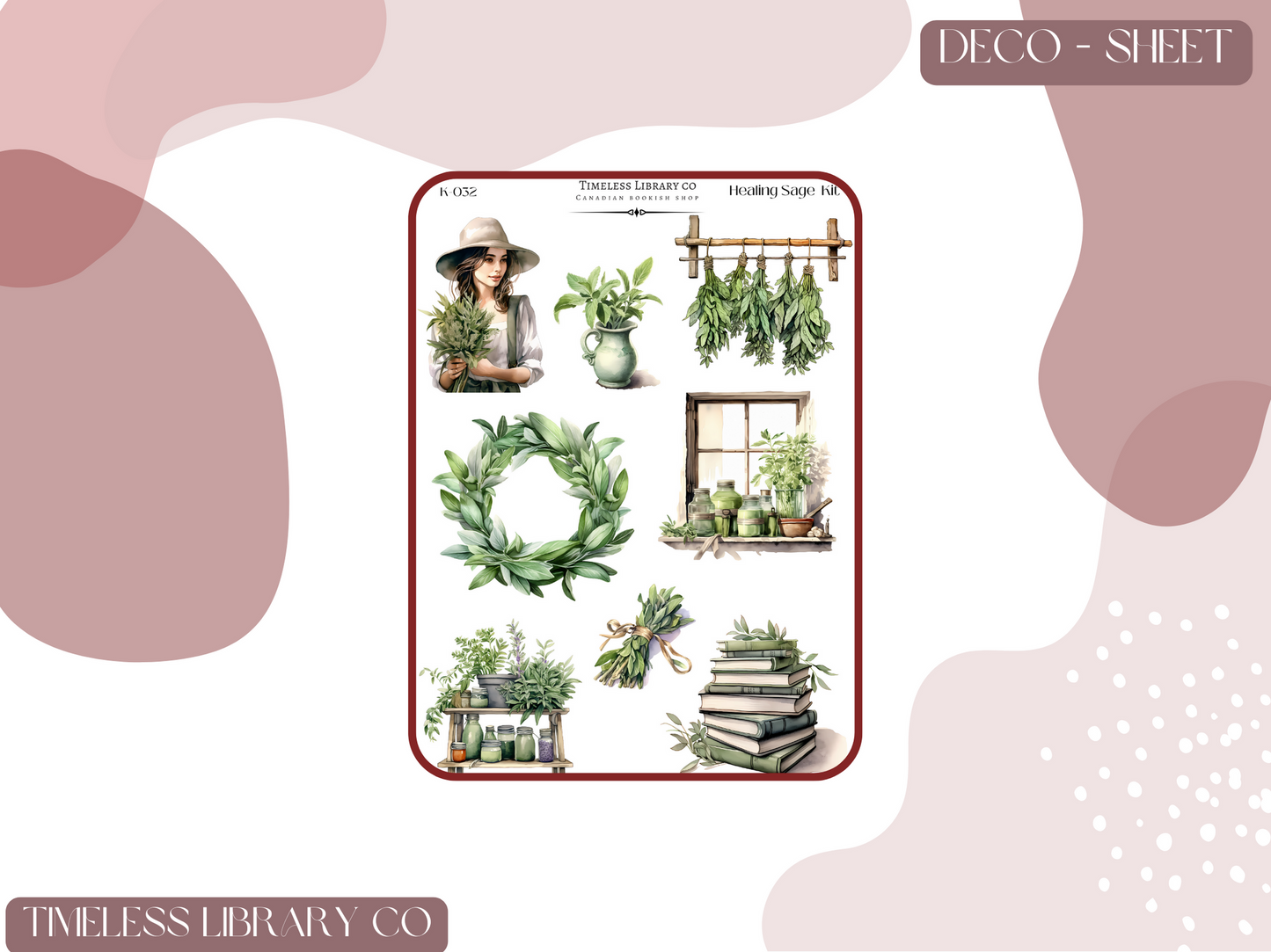 Healing Sage Vertical Sticker Kit