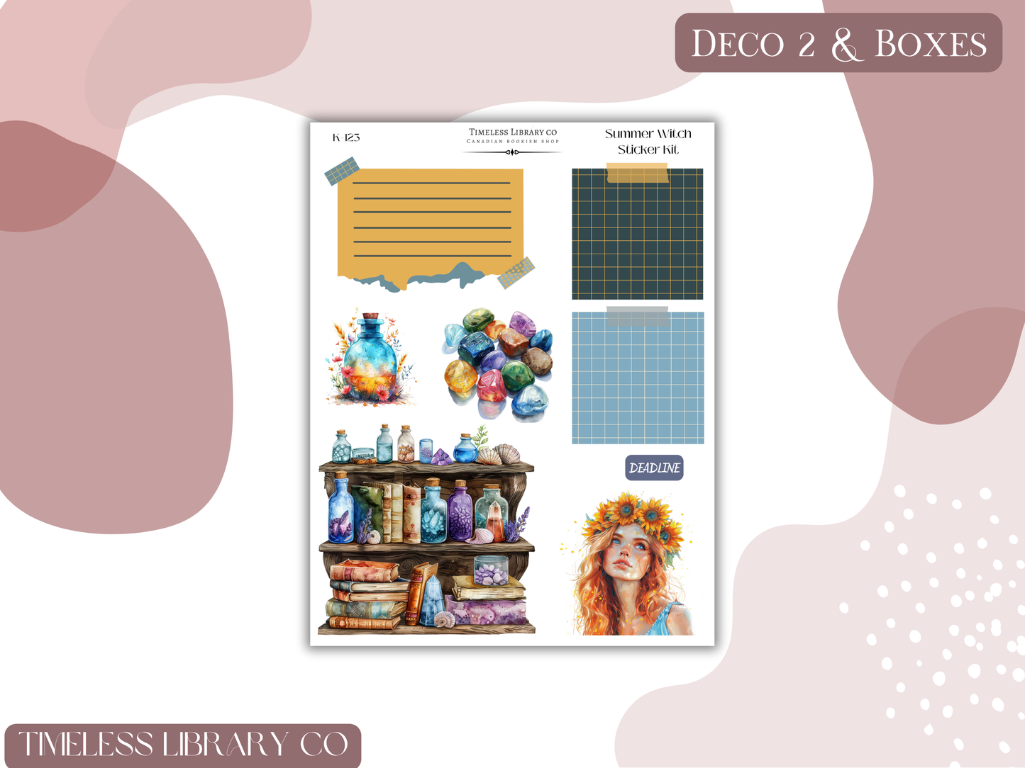 Summer Witch Vertical Sticker Kit