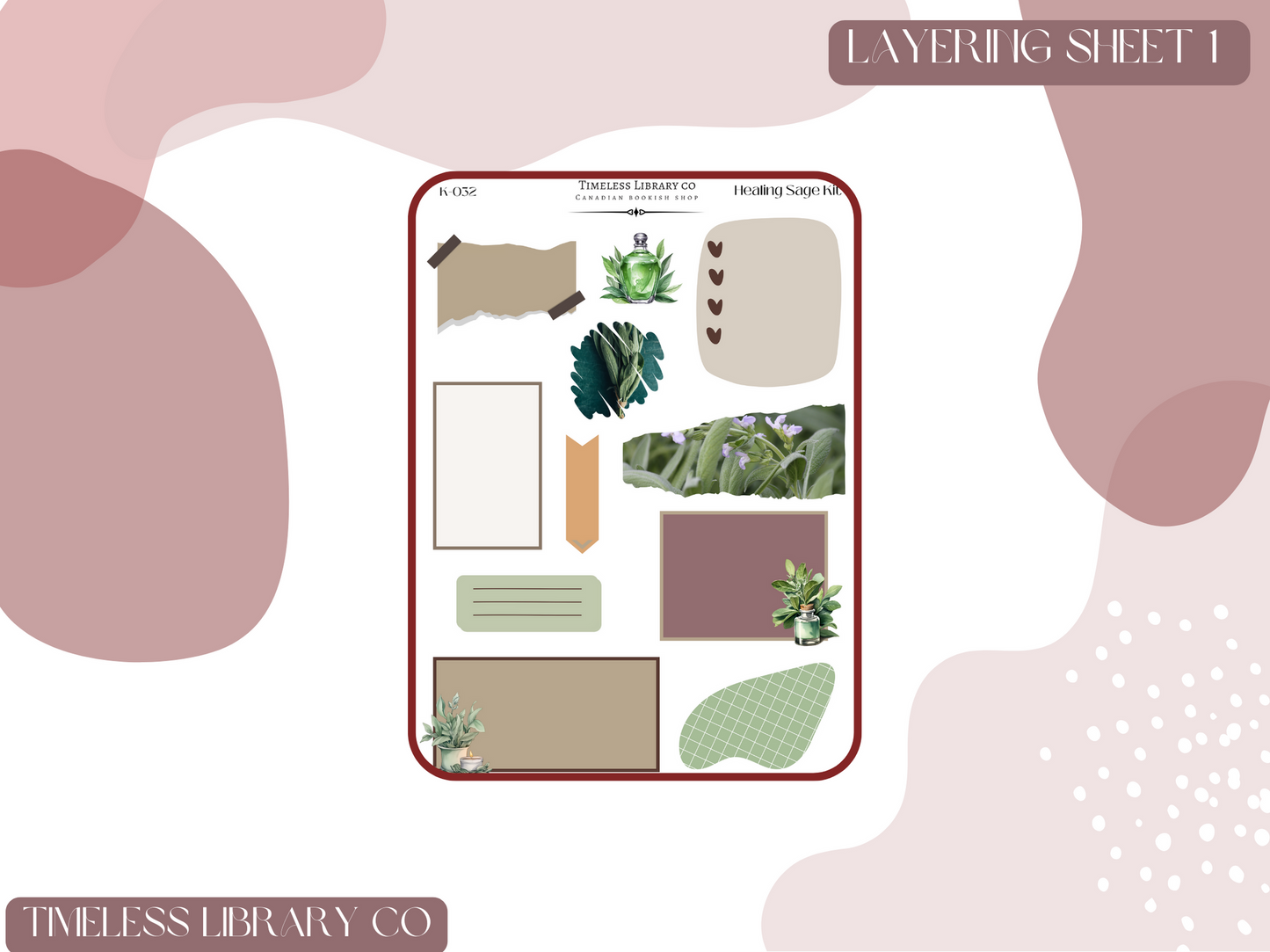 Healing Sage Vertical Sticker Kit