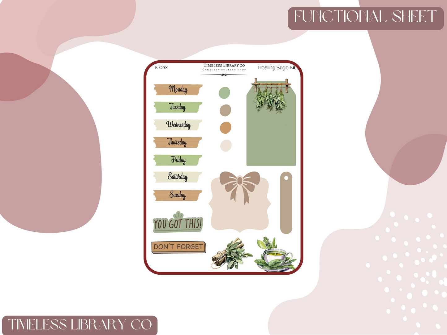Healing Sage Vertical Sticker Kit