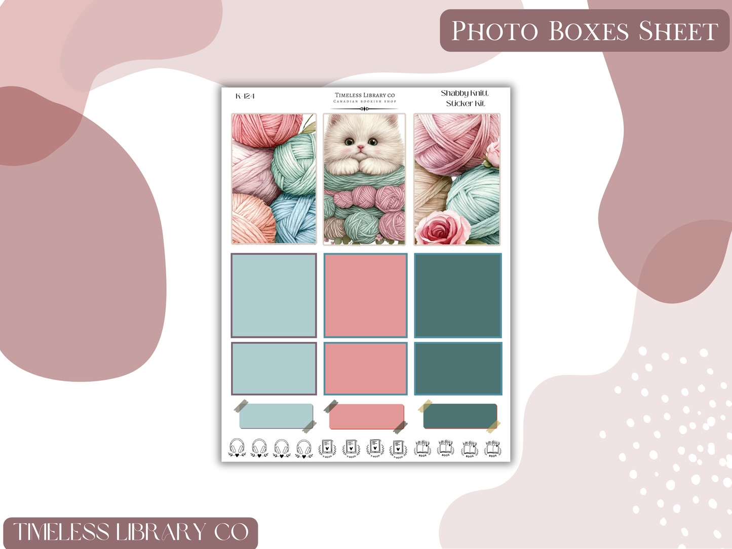 Shabby Knit Vertical Sticker Kit