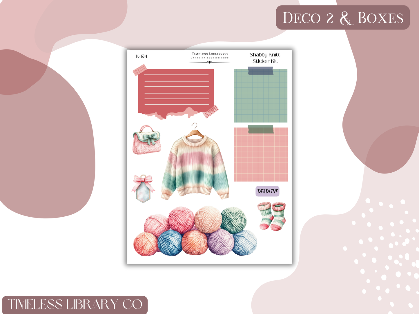 Shabby Knit Vertical Sticker Kit