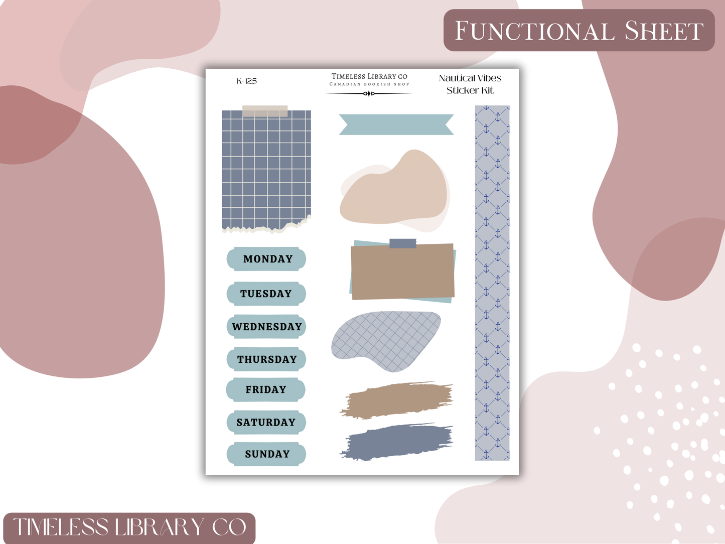 Nautical Vibes Vertical Sticker Kit