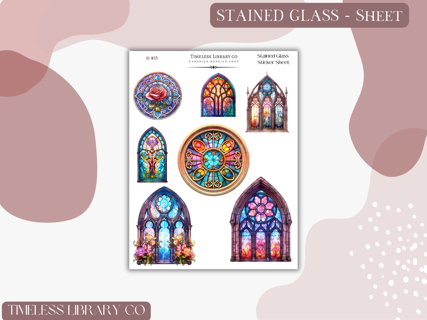 Stained Glass Sticker Sheet