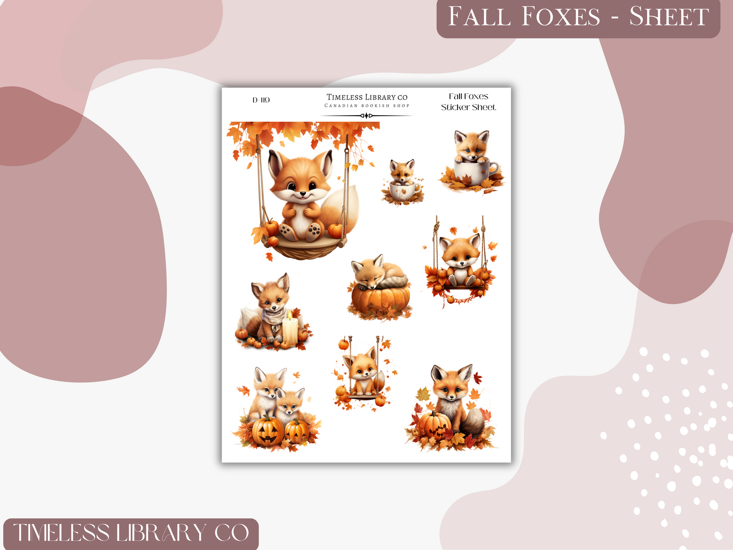 Fall Foxes Sticker Sheets