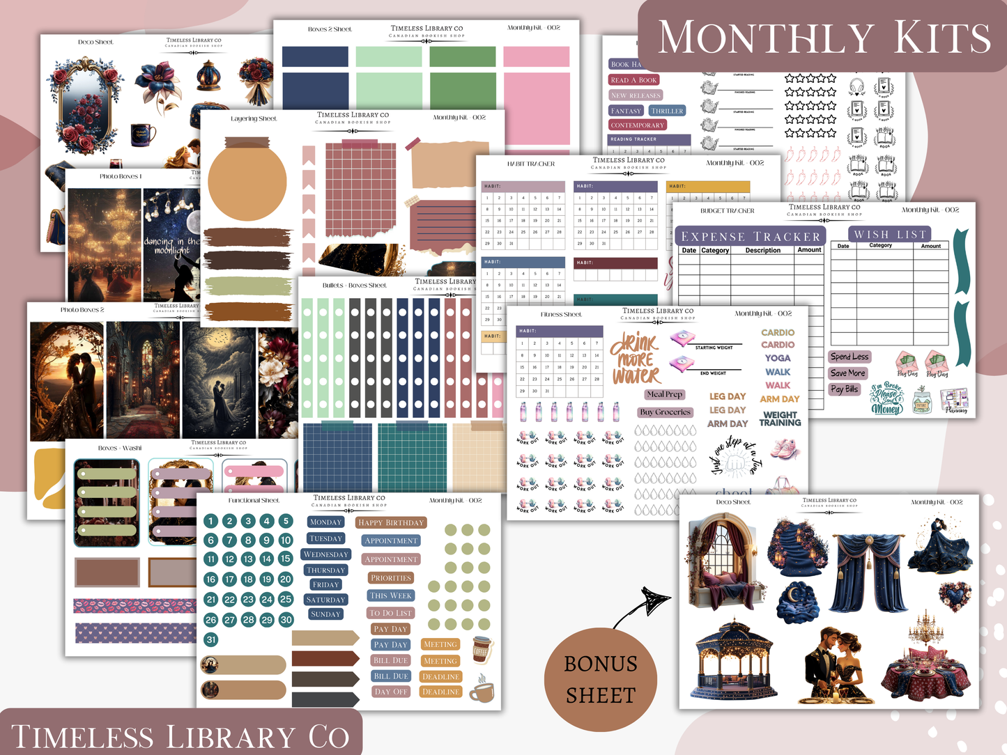 Midnight Romance Monthly Vertical Kit