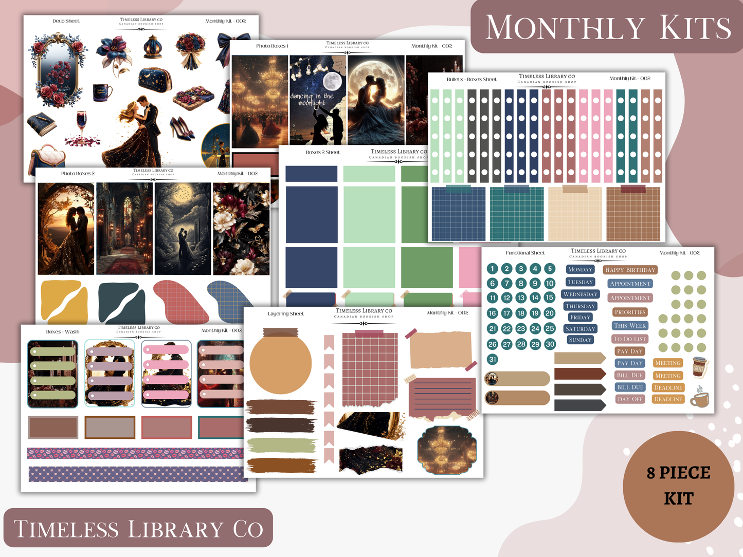 Midnight Romance Monthly Vertical Kit
