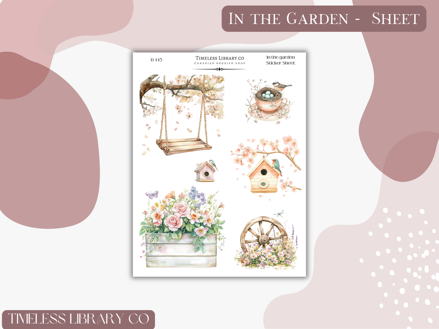In the Garden Sticker Sheet