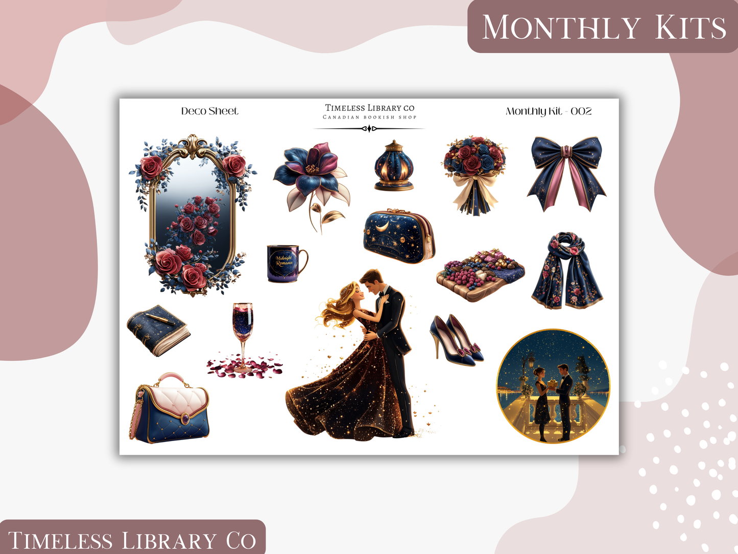 Midnight Romance Monthly Vertical Kit