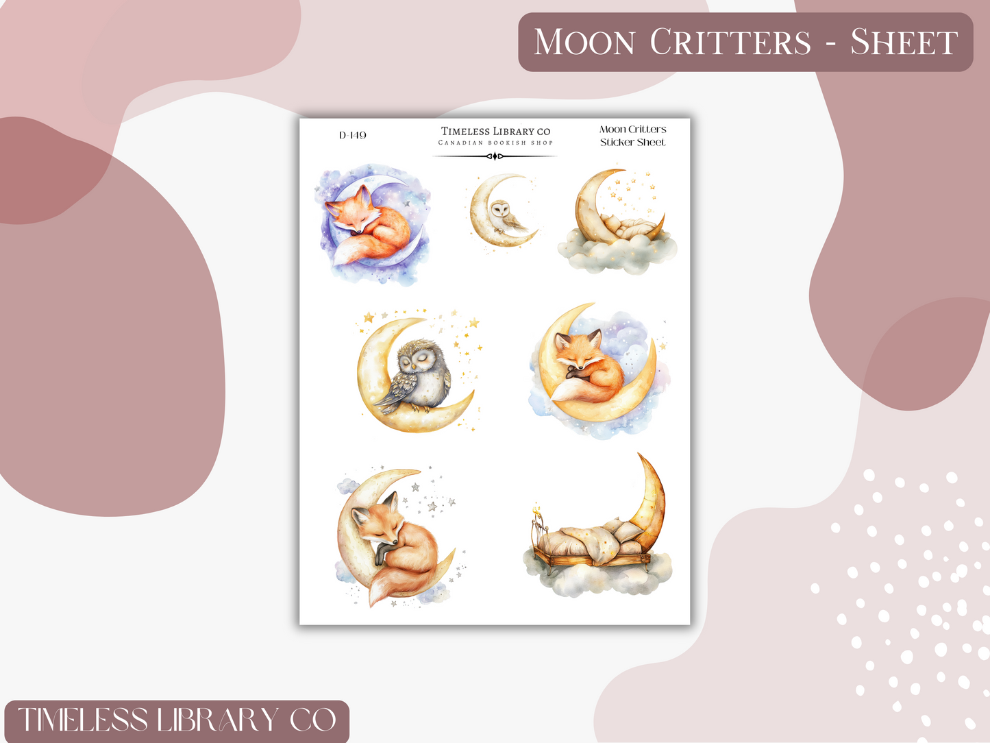Moon Critters Sticker Sheet