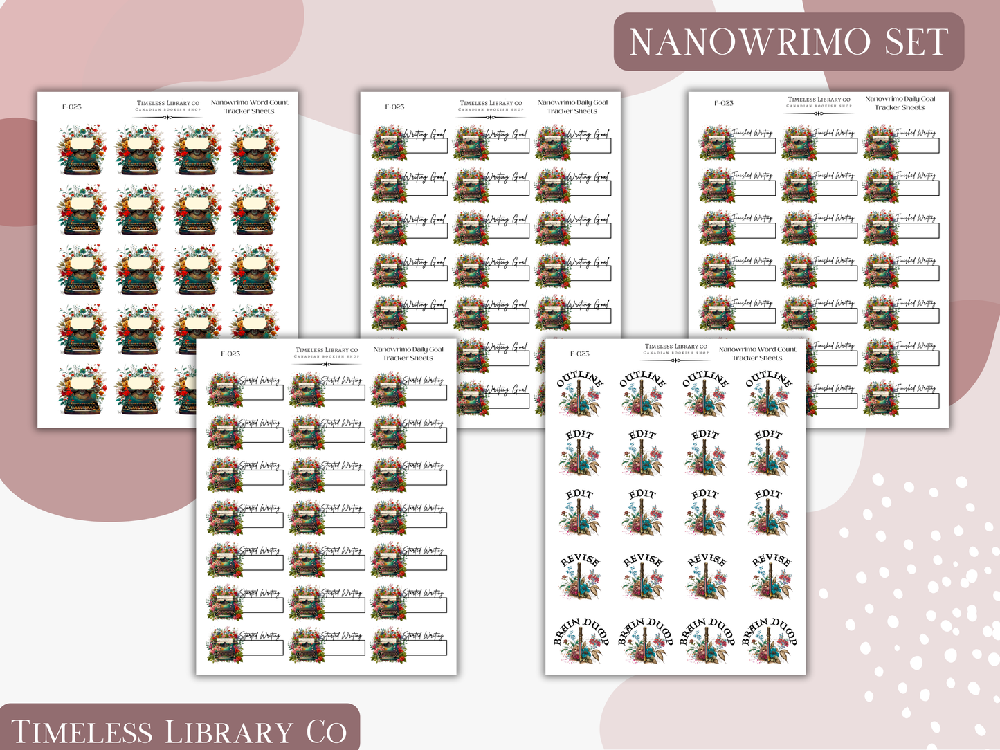 NANOWRIMO STICKER SET