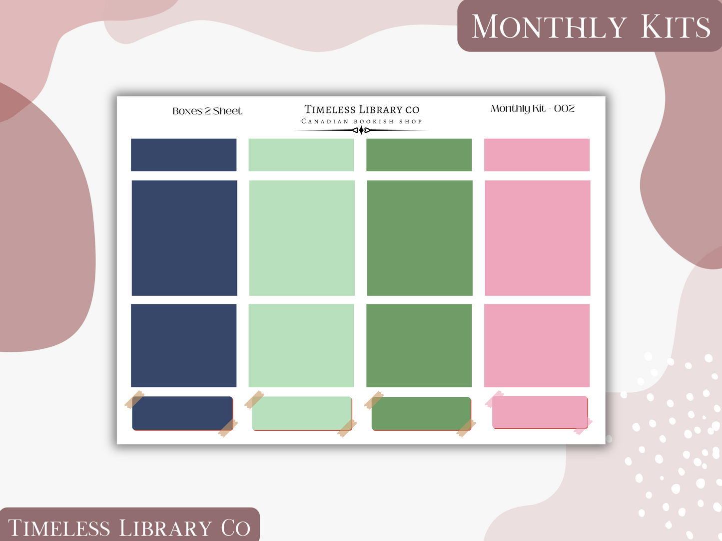 Midnight Romance Monthly Vertical Kit