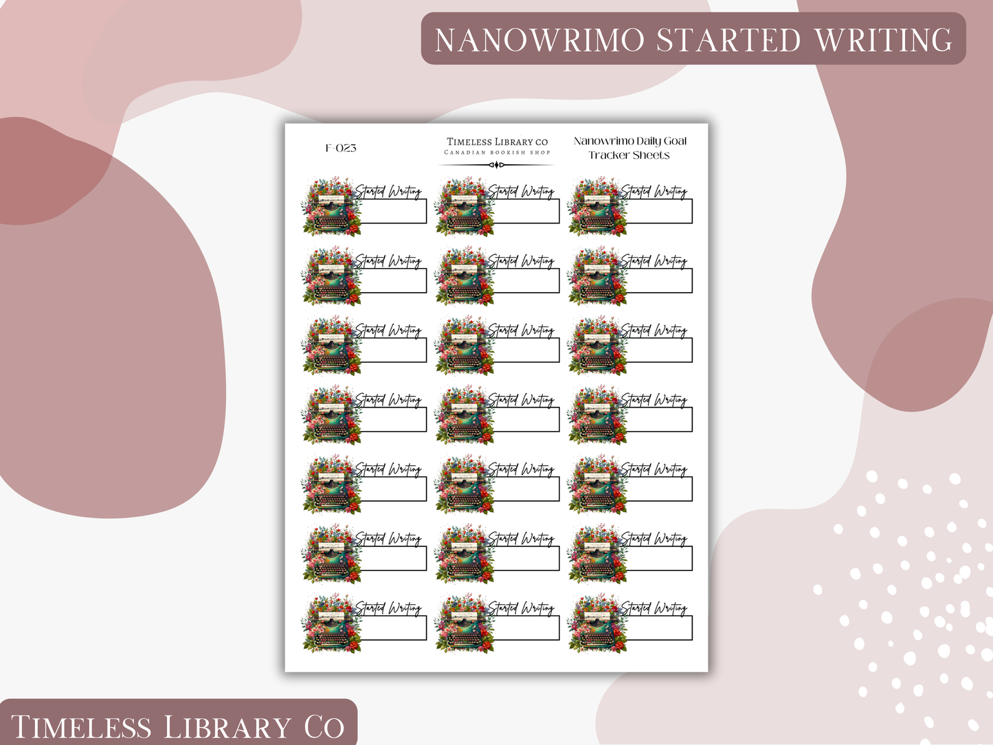 NANOWRIMO STICKER SET