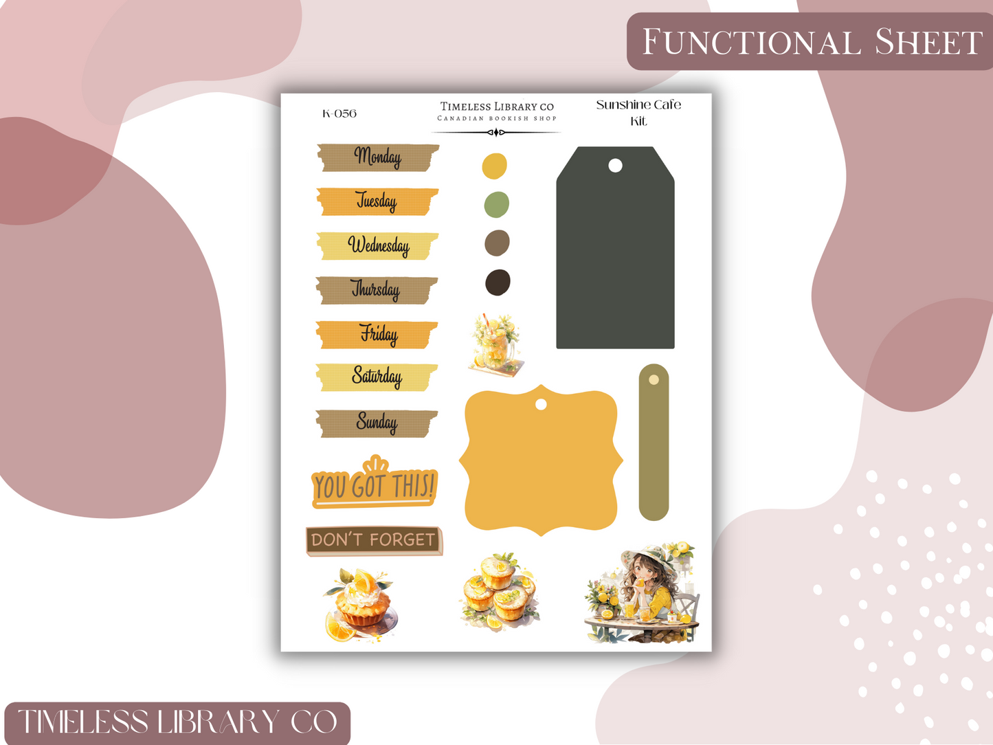 Sun Cafe Vertical Sticker Kit