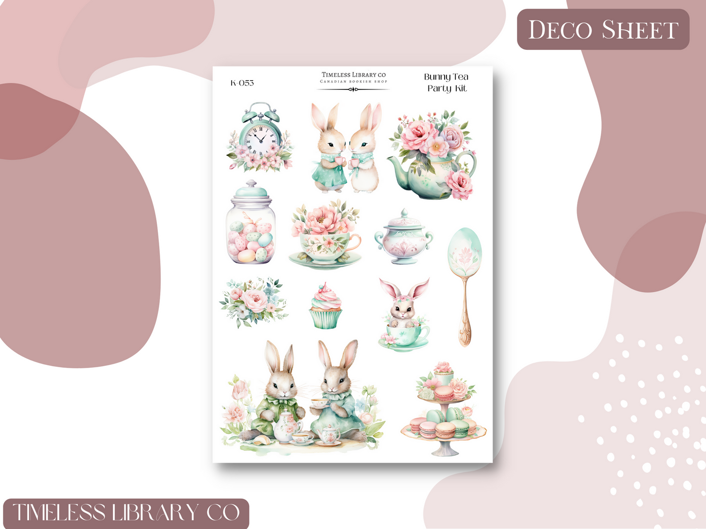 Bunny Tea Party Sticker Kit