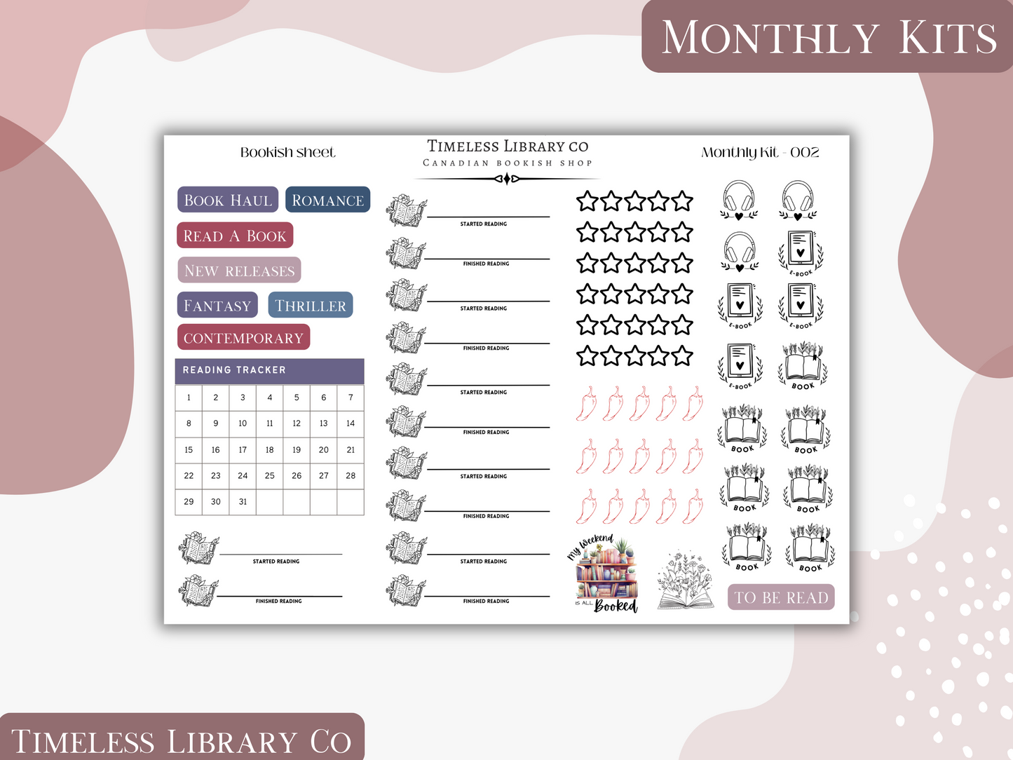Midnight Romance Monthly Vertical Kit