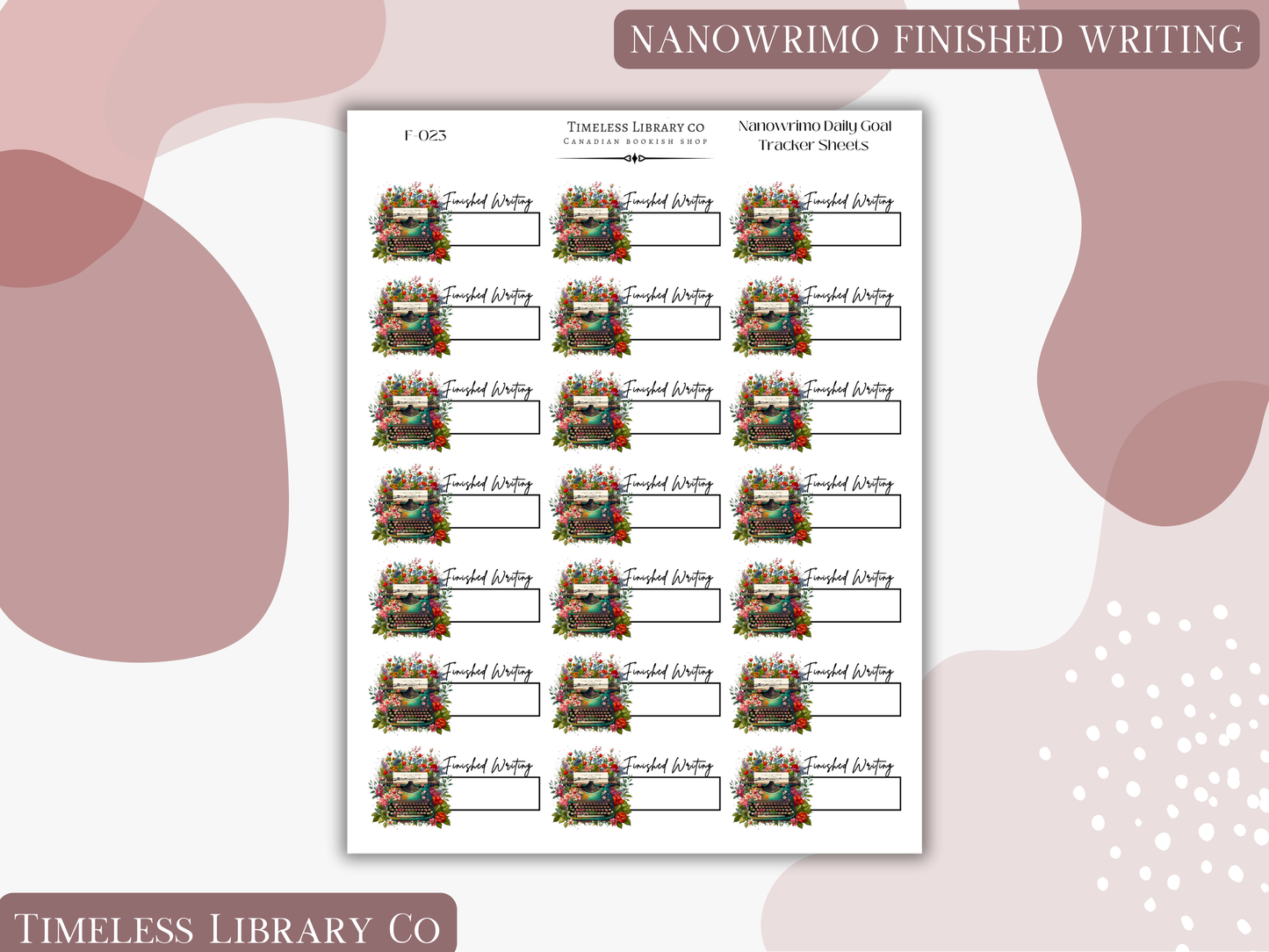 NANOWRIMO STICKER SET