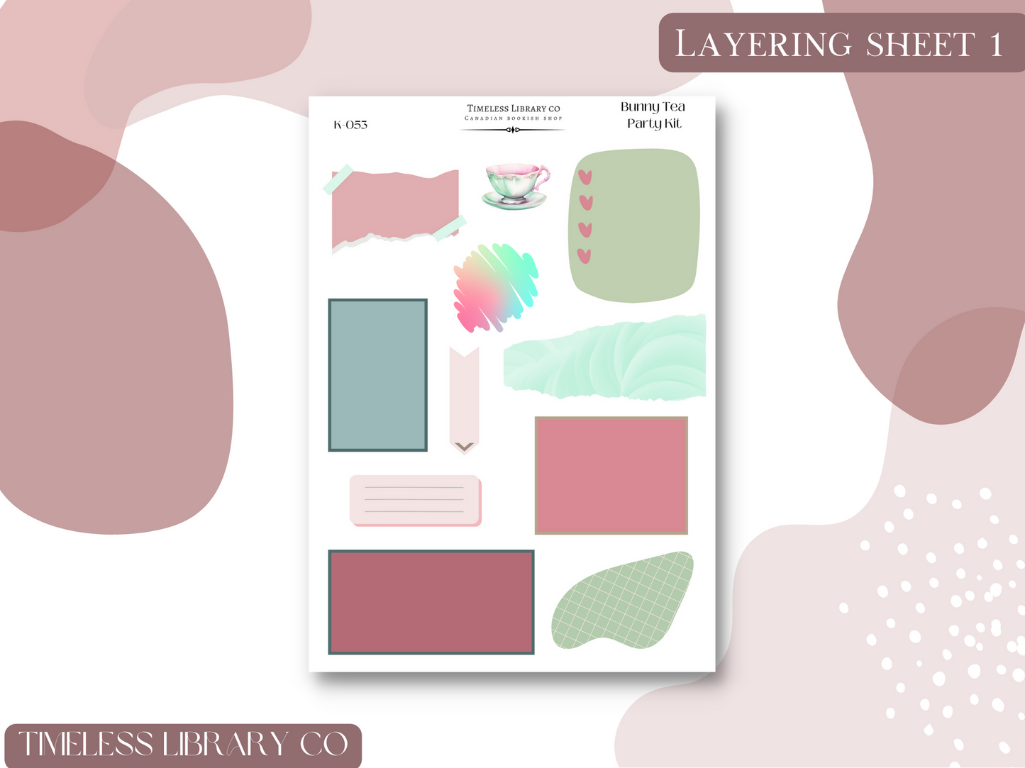 Bunny Tea Party Sticker Kit