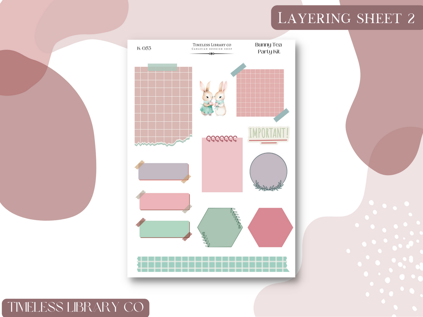 Bunny Tea Party Sticker Kit