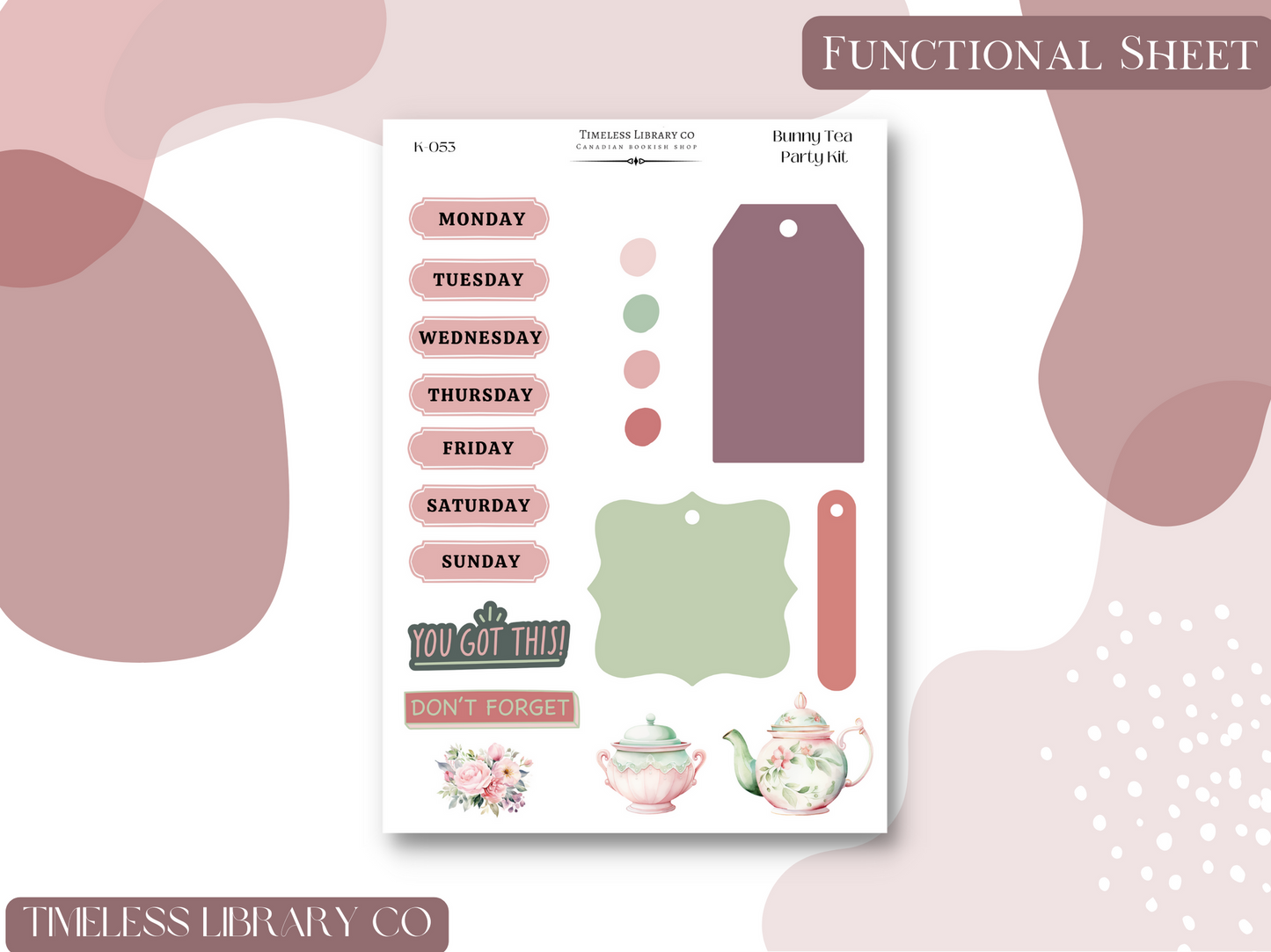 Bunny Tea Party Sticker Kit