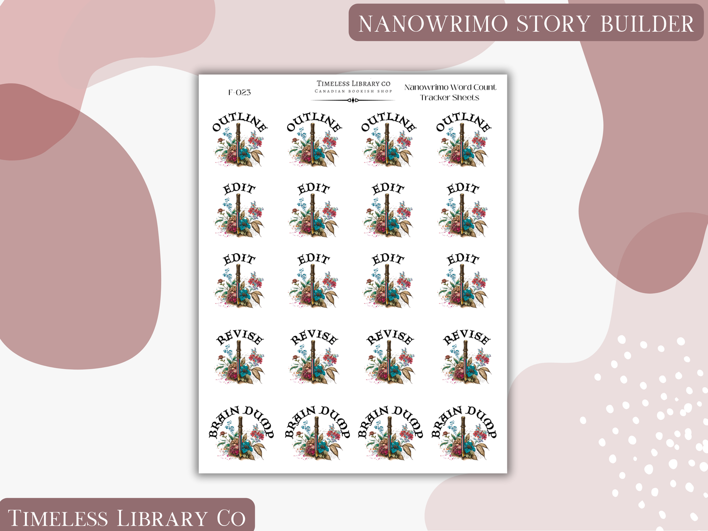NANOWRIMO STICKER SET