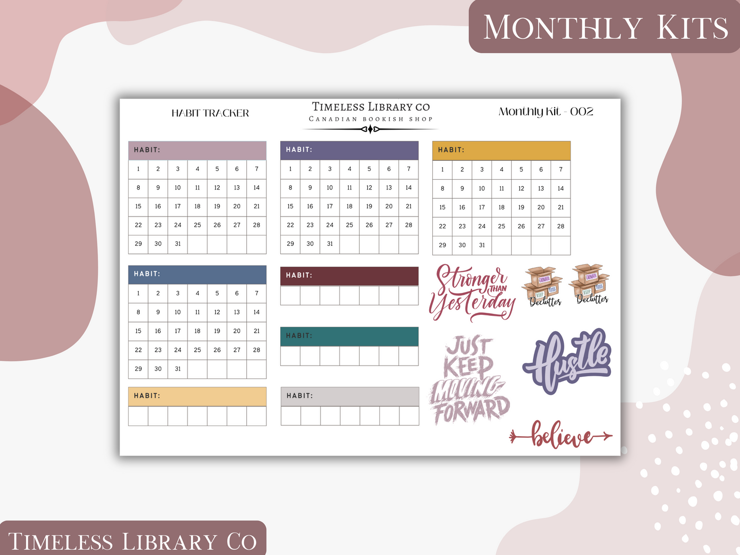 Midnight Romance Monthly Vertical Kit