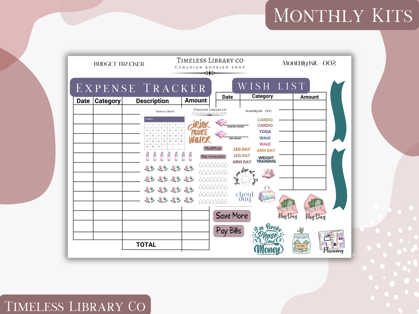 Midnight Romance Monthly Vertical Kit