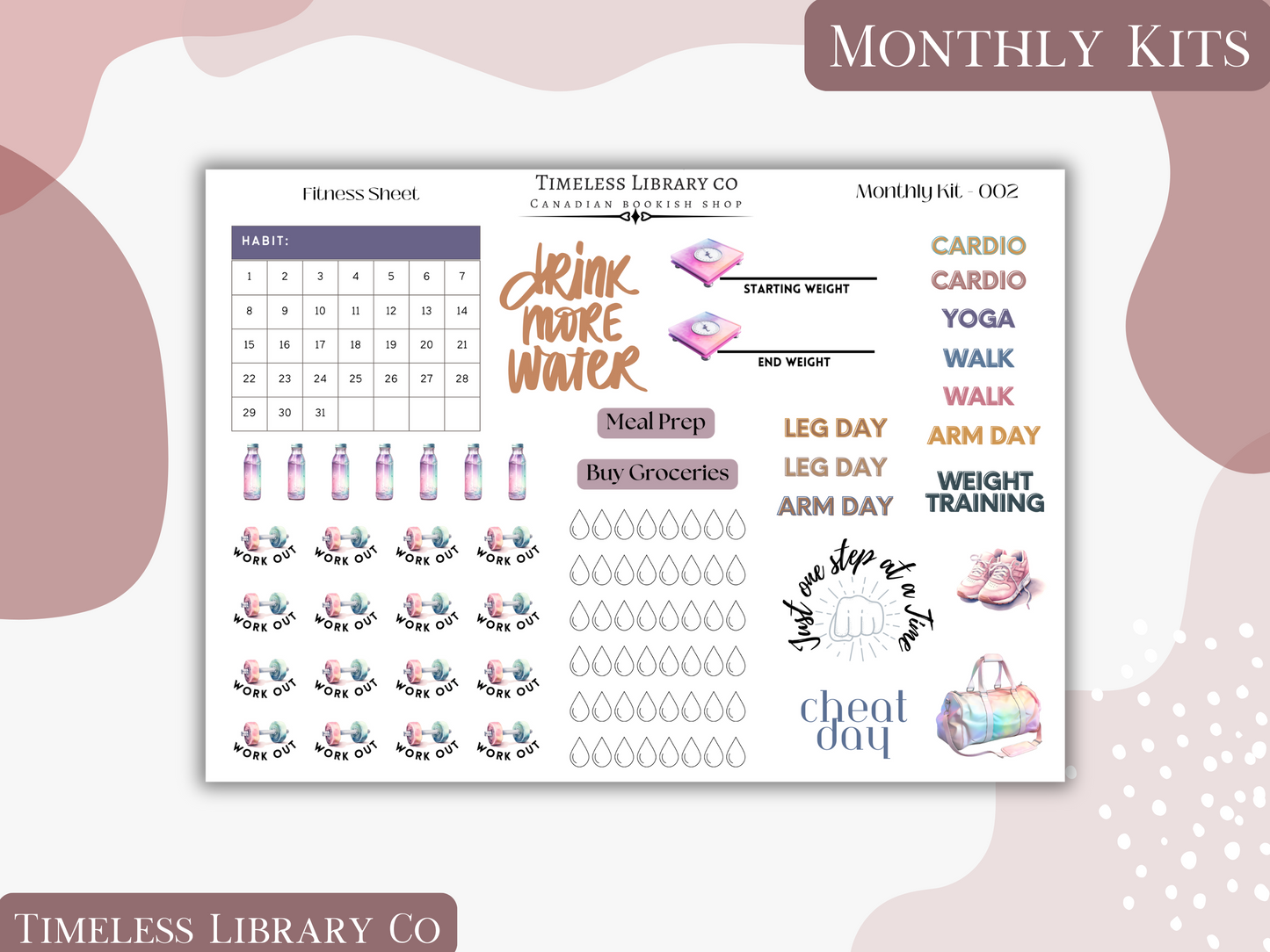Midnight Romance Monthly Vertical Kit