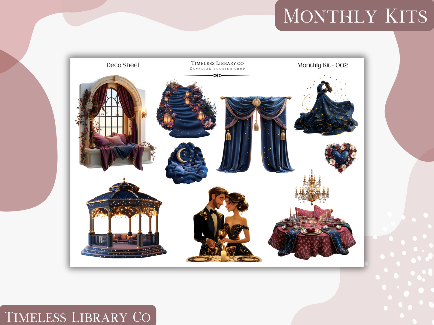 Midnight Romance Monthly Vertical Kit
