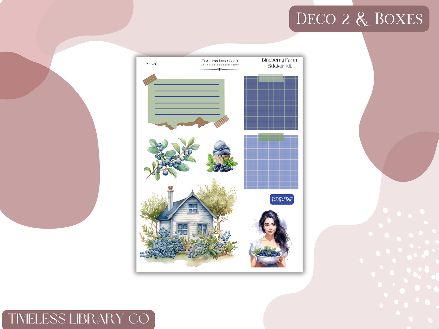 Blueberry Farm Vertical Sticker Kit
