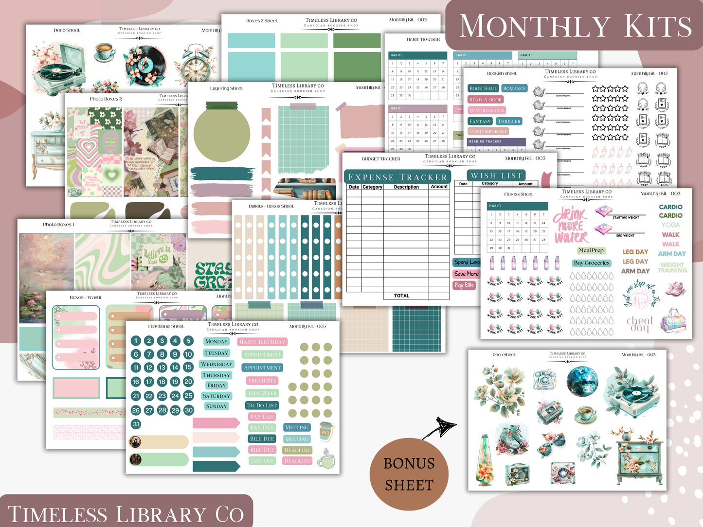 Groovy Spring Monthly Vertical Kit