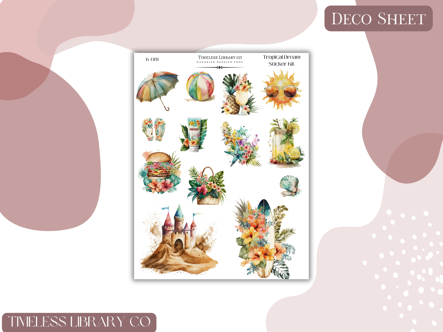 Tropical Dream Vertical Sticker Kit