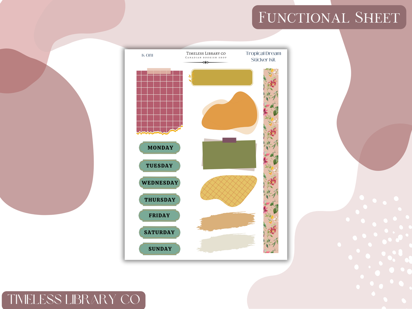 Tropical Dream Vertical Sticker Kit