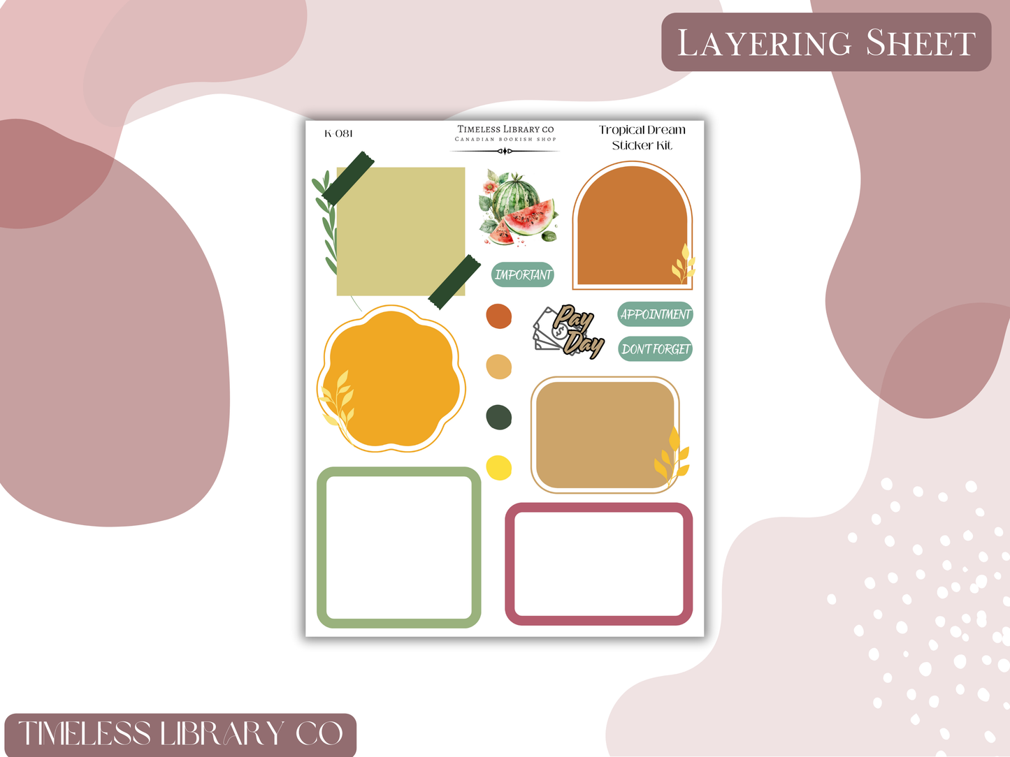 Tropical Dream Vertical Sticker Kit