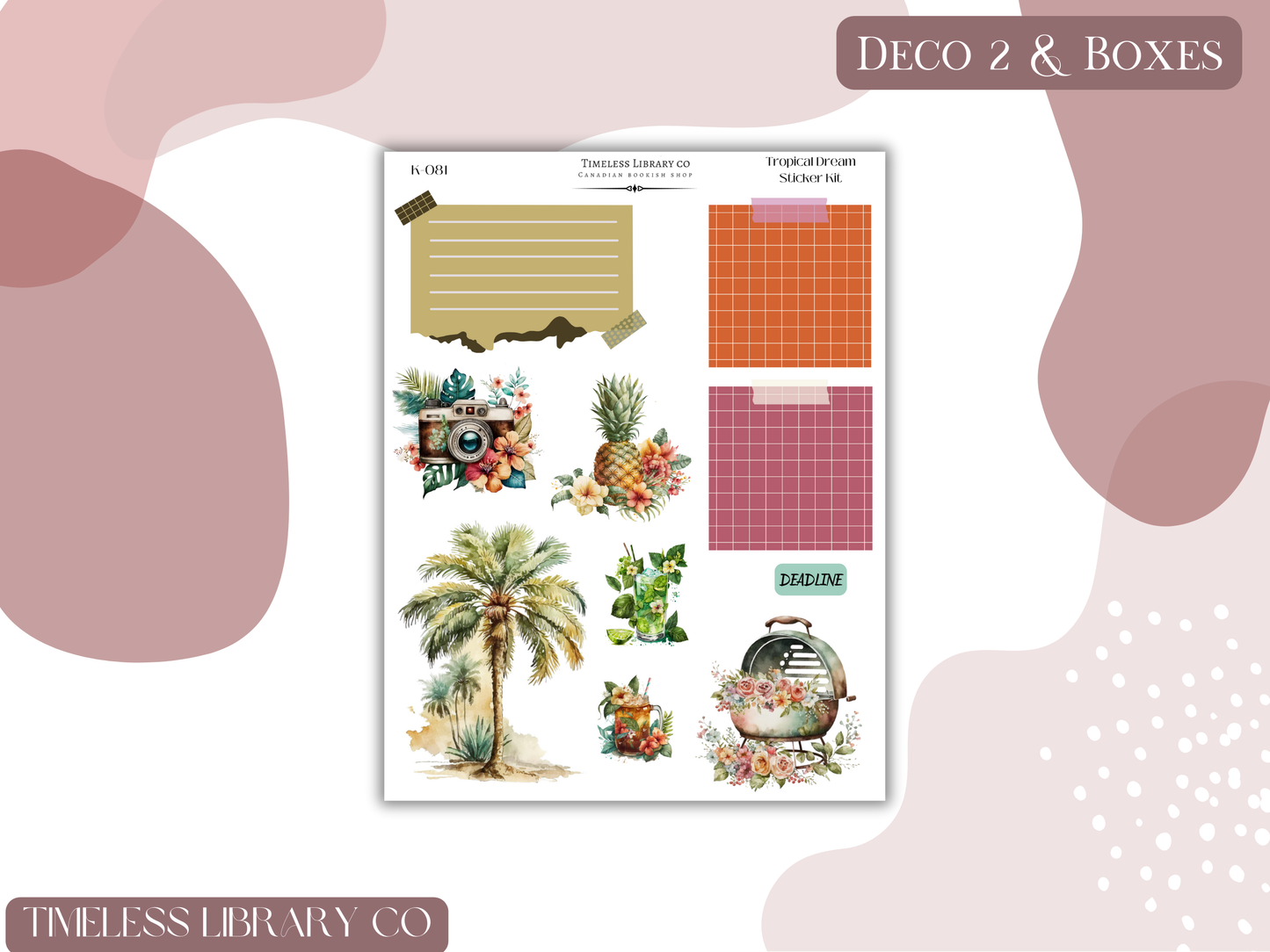 Tropical Dream Vertical Sticker Kit
