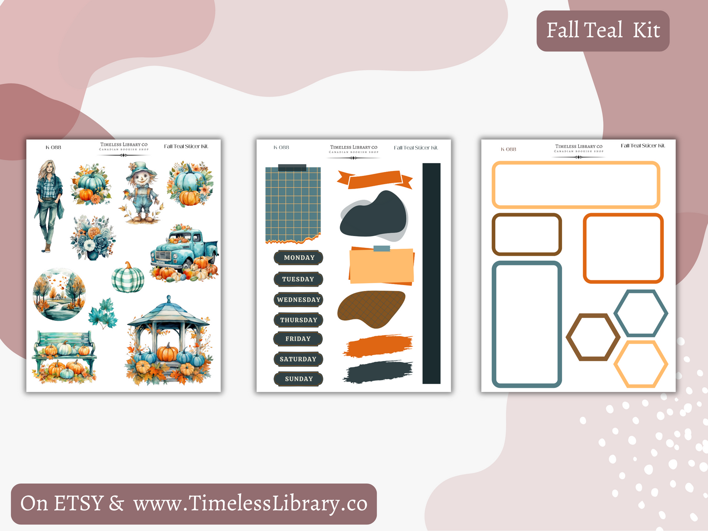 Fall Teal Vertical Kit