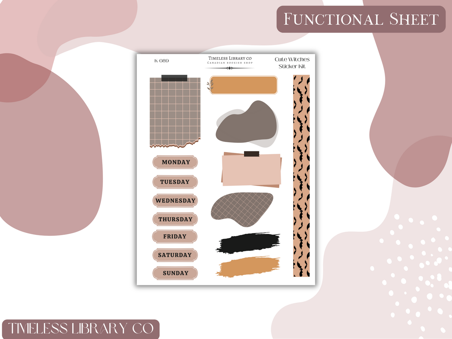 Cute Witchy Vibes Vertical Sticker Kit