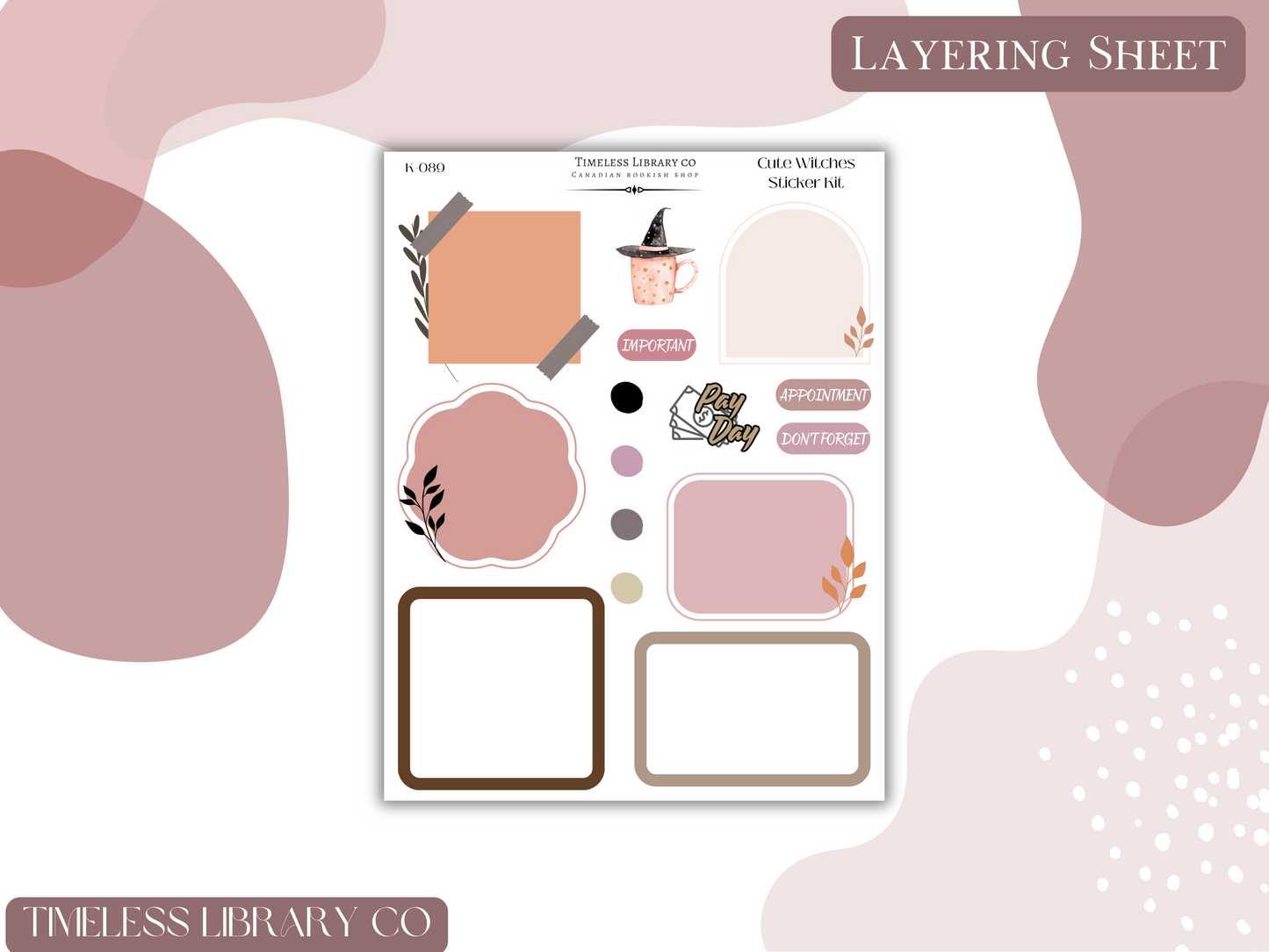 Cute Witchy Vibes Vertical Sticker Kit