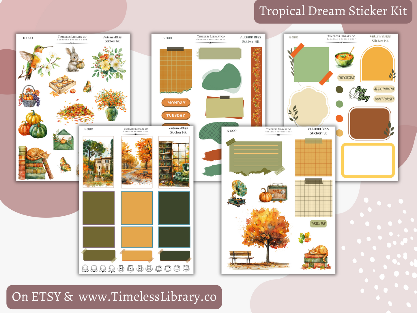Autumn Bliss Vertical Sticker Kit