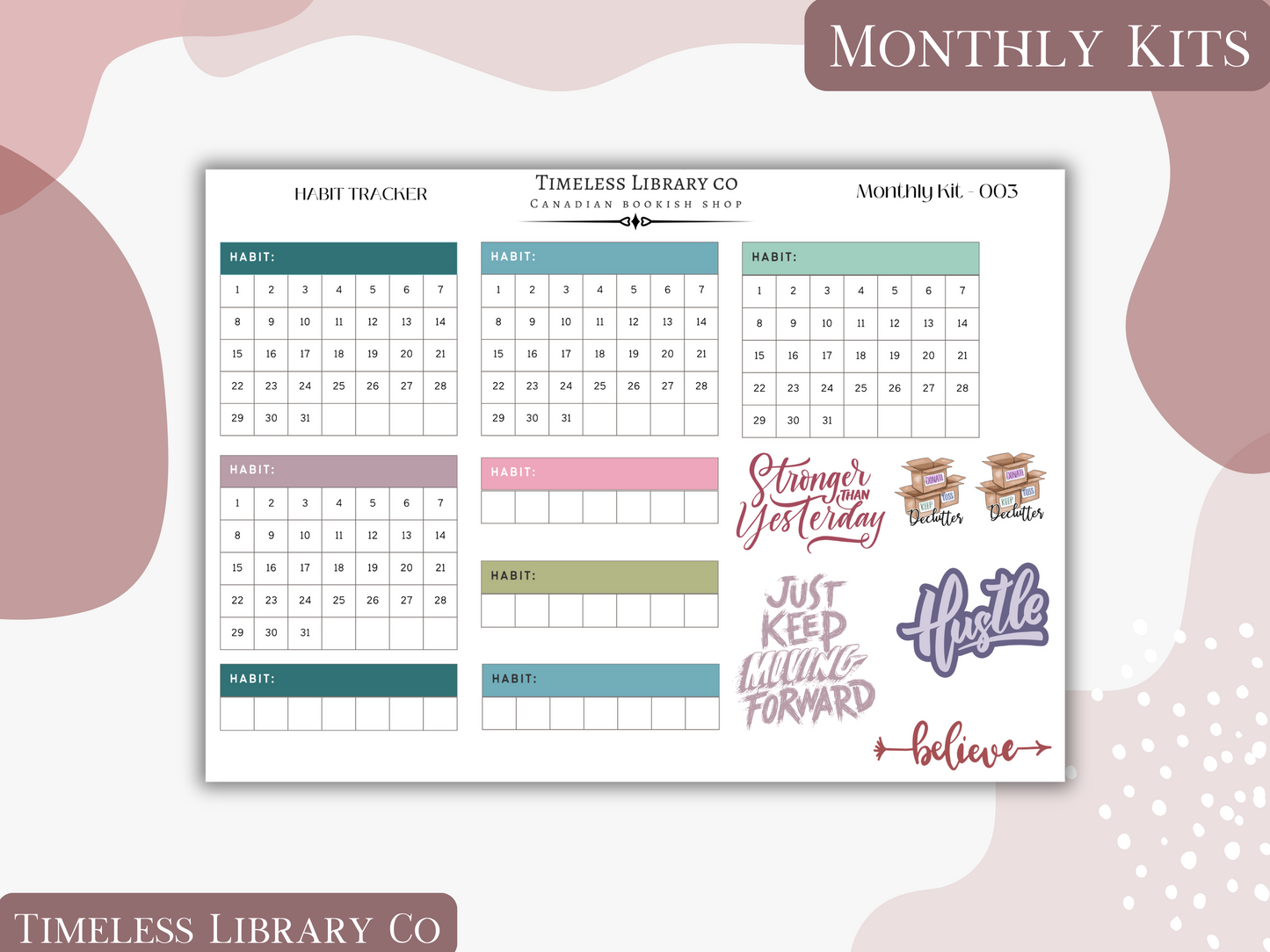 Groovy Spring Monthly Vertical Kit