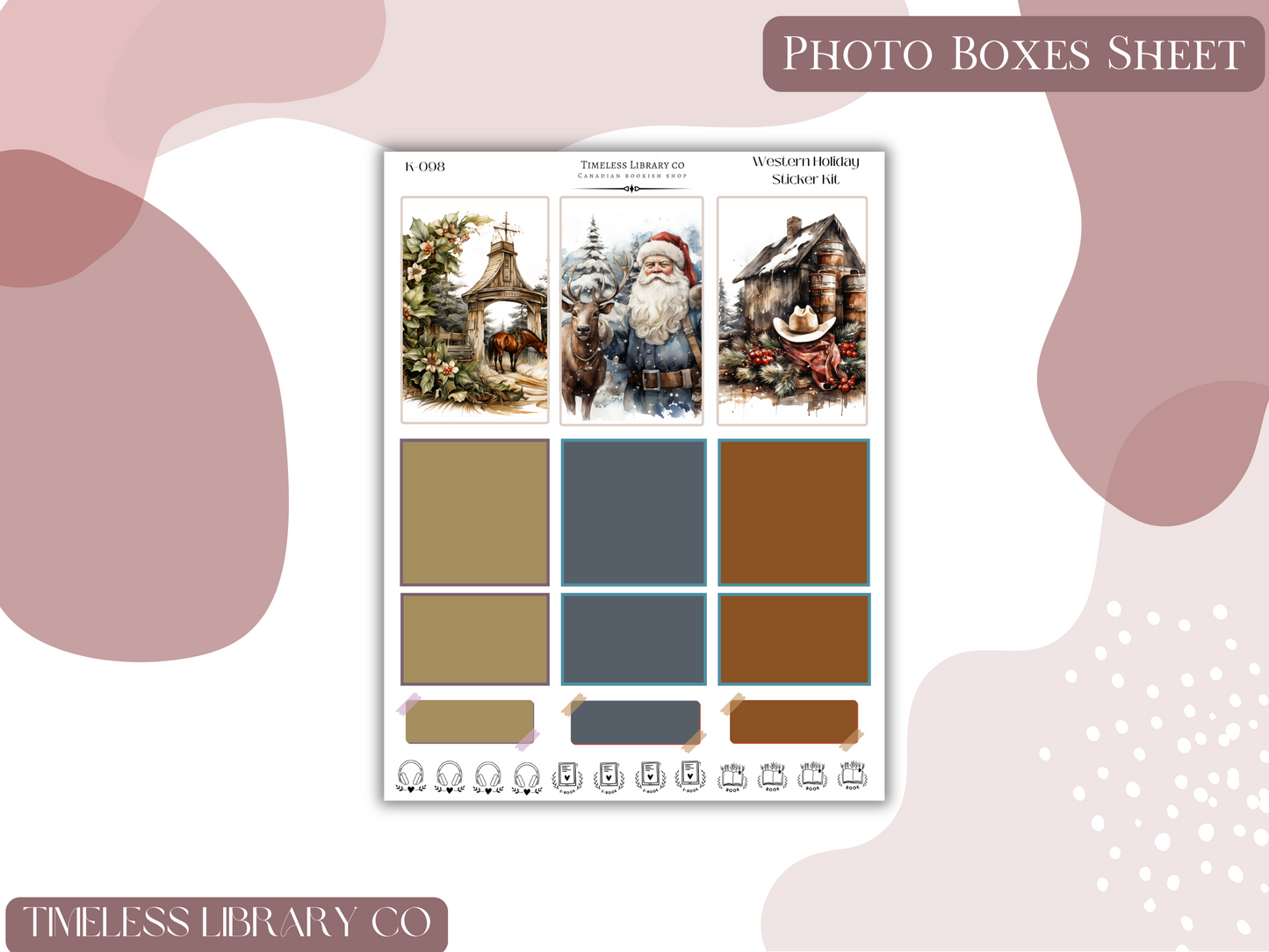 Western Holiday Vertical Sticker Kit