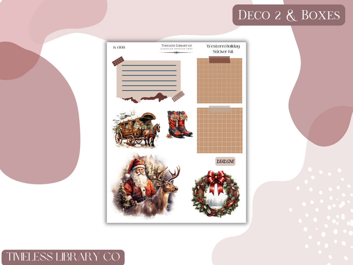 Western Holiday Vertical Sticker Kit