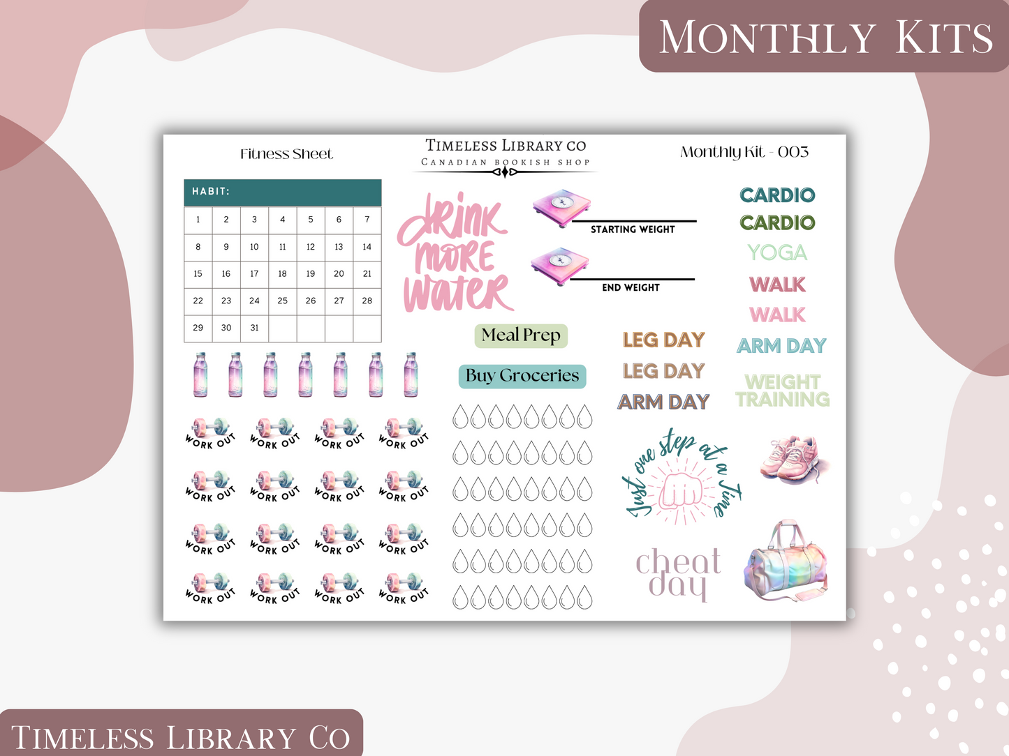 Groovy Spring Monthly Vertical Kit