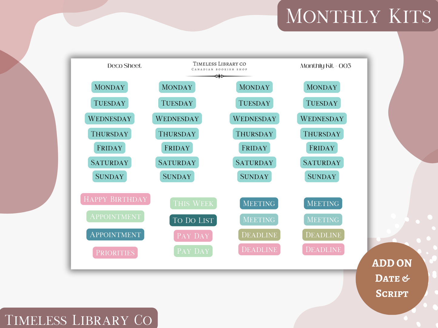 Groovy Spring Monthly Vertical Kit