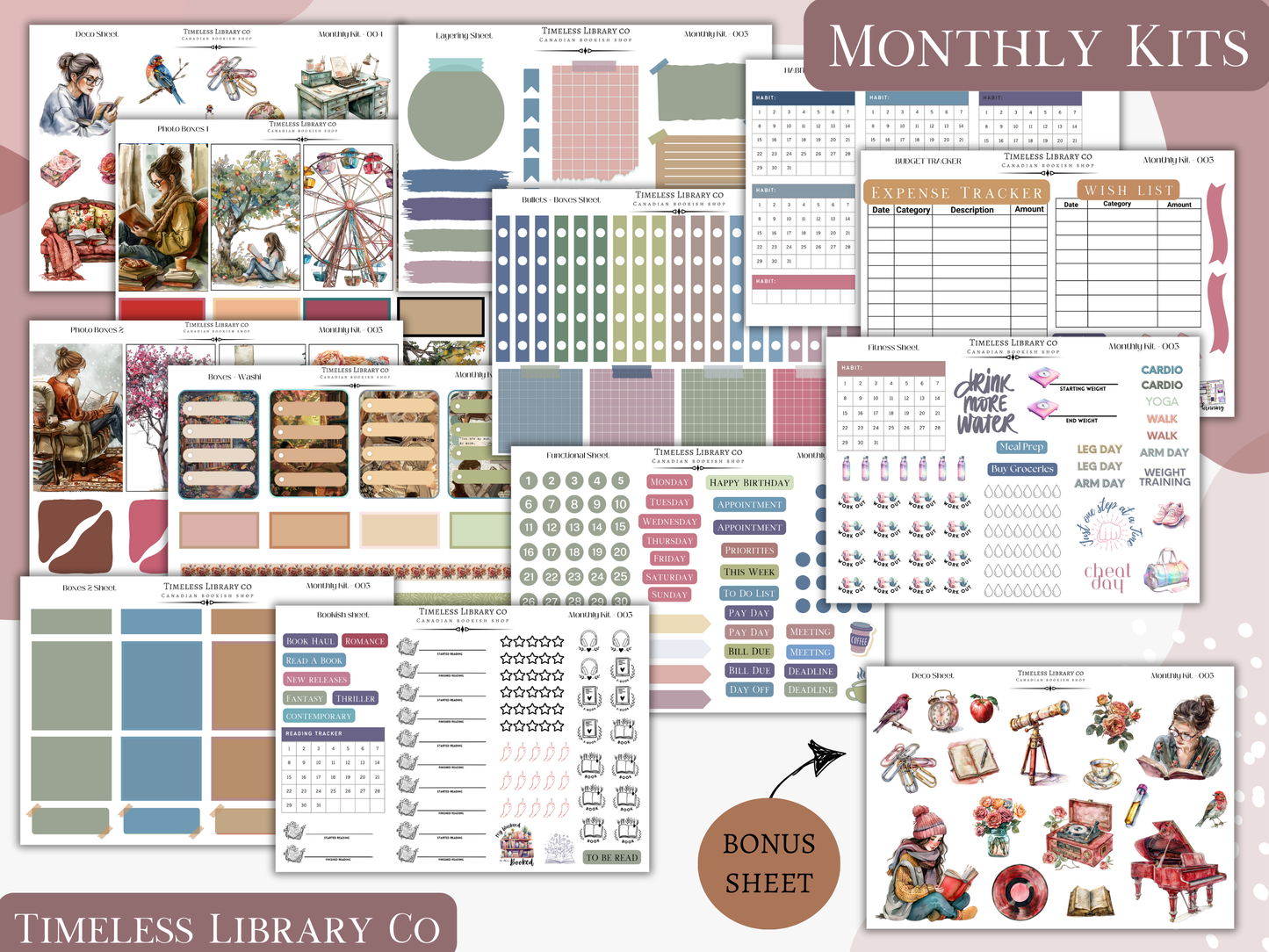 Reading Roses Monthly Vertical Kit