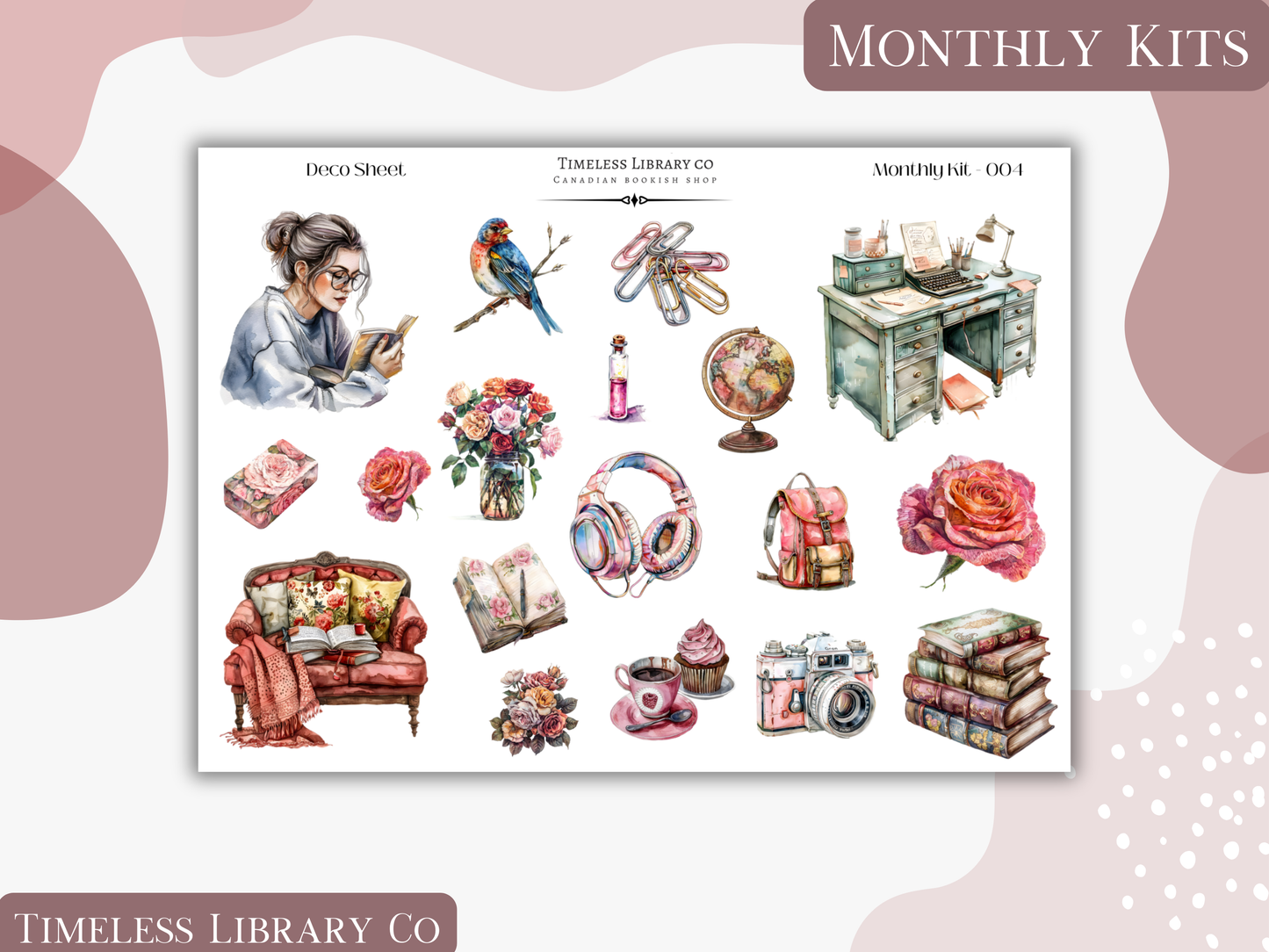 Reading Roses Monthly Vertical Kit