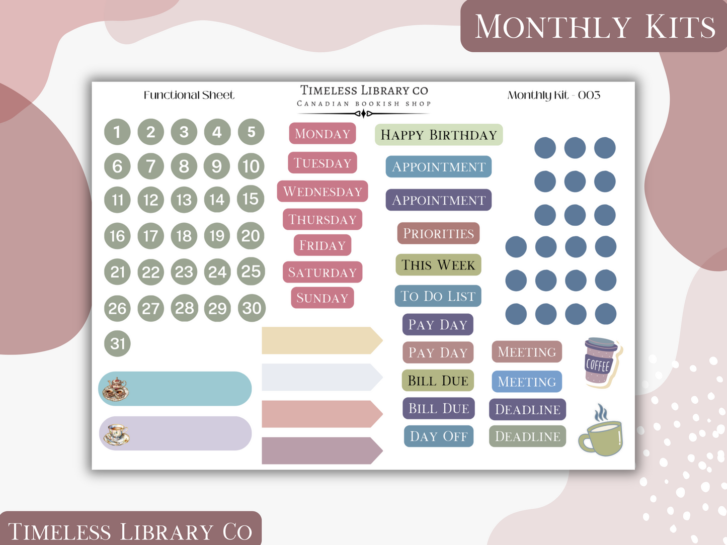 Reading Roses Monthly Vertical Kit